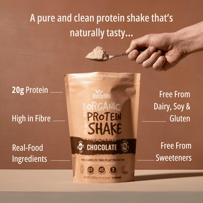 Chocolate Protein Shake Pack - Labelled - Vegan Protein Shake - BodyMe